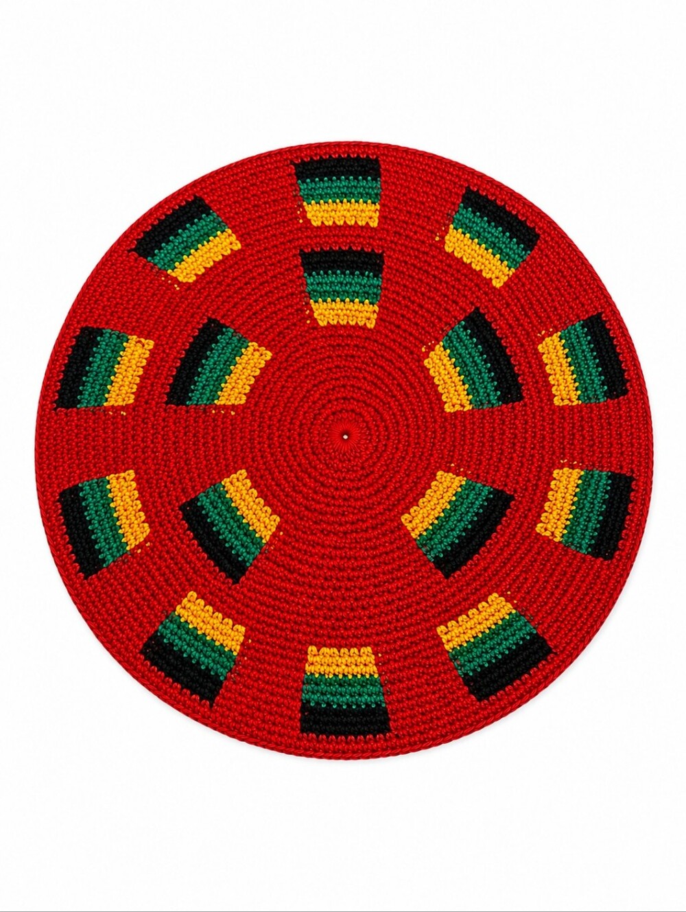 HANDMADE Red Jamaican Rasta Skull Dreadlock Unisex Tam Cap